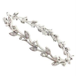 Authentic! Tiffany & Co Platinum Diamond Garland Bracelet​